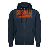 Navy formula 1 Zipper Hoodie - linhVisuals