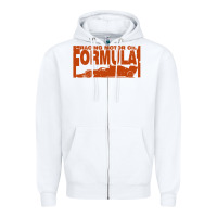 White formula 1 Zipper Hoodie - linhVisuals