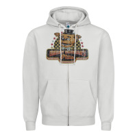 Dove Grey freddy fazbear's pizza 1983   five nights at freddys Zipper Hoodie - linhVisuals