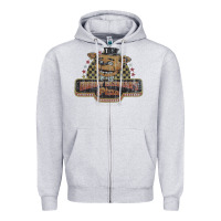 Heather Grey freddy fazbear's pizza 1983   five nights at freddys Zipper Hoodie - linhVisuals