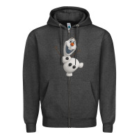 Charcoal Heather olaf frozen 01 Zipper Hoodie - linhVisuals
