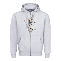Heather Grey olaf frozen 01 Zipper Hoodie - linhVisuals