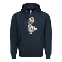 Navy olaf frozen 01 Zipper Hoodie - linhVisuals