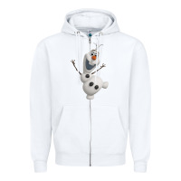 White olaf frozen 01 Zipper Hoodie - linhVisuals