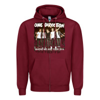 Burgundy one direction 04 [tb] Zipper Hoodie - linhVisuals