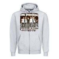 Heather Grey one direction 04 [tb] Zipper Hoodie - linhVisuals