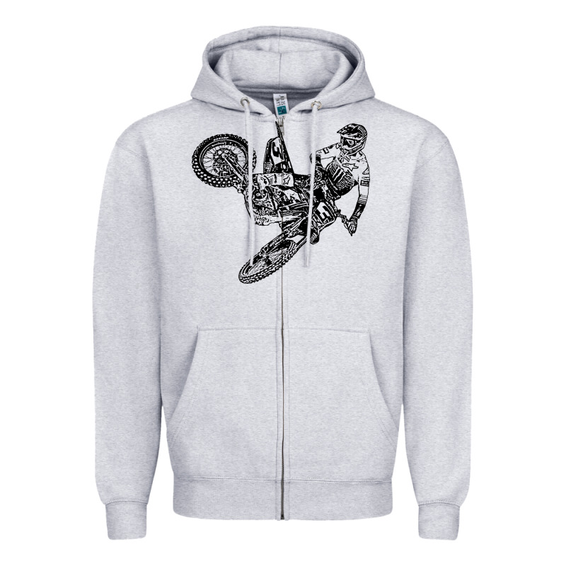 Eli Tomac Jump Illustration Zipper Hoodie by linhVisuals | Teevron