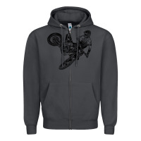 Smoke Eli Tomac Jump Illustration Zipper Hoodie - linhVisuals