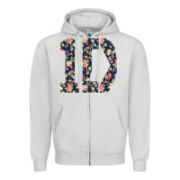 Dove Grey one direction flower [tw] Zipper Hoodie - linhVisuals