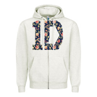 Oatmeal Heather one direction flower [tw] Zipper Hoodie - linhVisuals