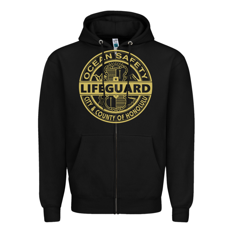 Honolulu Lifeguard   Lifeguard Zipper Hoodie by linhVisuals | Teevron