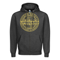Charcoal Heather honolulu lifeguard   lifeguard Zipper Hoodie - linhVisuals