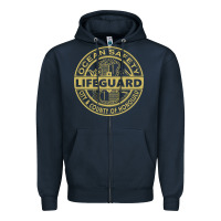 Navy honolulu lifeguard   lifeguard Zipper Hoodie - linhVisuals