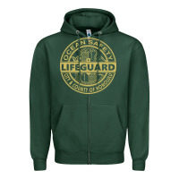 Sports Green honolulu lifeguard   lifeguard Zipper Hoodie - linhVisuals