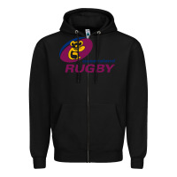 Black queensland rugby Zipper Hoodie - linhVisuals