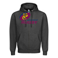 Charcoal Heather queensland rugby Zipper Hoodie - linhVisuals