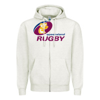 Oatmeal Heather queensland rugby Zipper Hoodie - linhVisuals