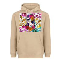 Mushroom sugar skull girl Heavyweight Hoodie - RanaPortraitStore