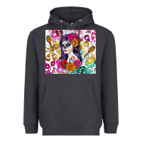 Smoke sugar skull girl Heavyweight Hoodie - RanaPortraitStore