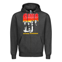 Charcoal Heather kreator essential music Zipper Hoodie - linhVisuals