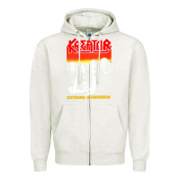 Oatmeal Heather kreator essential music Zipper Hoodie - linhVisuals