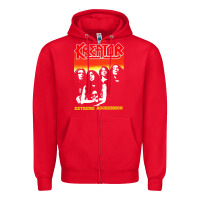 Red kreator essential music Zipper Hoodie - linhVisuals
