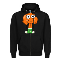 Black darwin Zipper Hoodie - linhVisuals