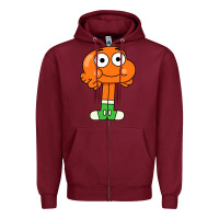 Burgundy darwin Zipper Hoodie - linhVisuals