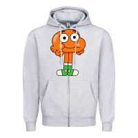 Heather Grey darwin Zipper Hoodie - linhVisuals