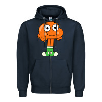 Navy darwin Zipper Hoodie - linhVisuals