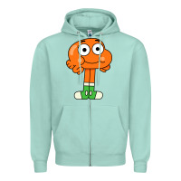 Seafoam darwin Zipper Hoodie - linhVisuals