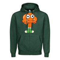 Sports Green darwin Zipper Hoodie - linhVisuals