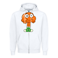 White darwin Zipper Hoodie - linhVisuals