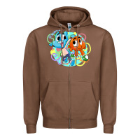 Chestnut gumball and darwin Zipper Hoodie - linhVisuals