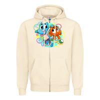 Sandshell gumball and darwin Zipper Hoodie - linhVisuals