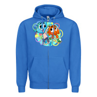 True Royal gumball and darwin Zipper Hoodie - linhVisuals