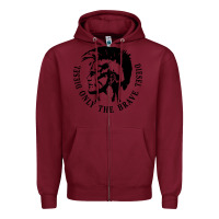 Burgundy diesel only the brave Zipper Hoodie - linhVisuals