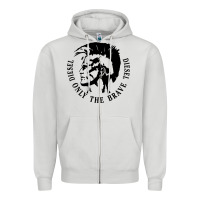 Dove Grey diesel only the brave Zipper Hoodie - linhVisuals