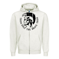 Oatmeal Heather diesel only the brave Zipper Hoodie - linhVisuals