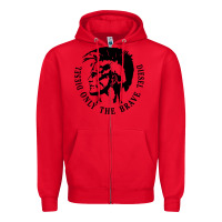 Red diesel only the brave Zipper Hoodie - linhVisuals