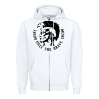 White diesel only the brave Zipper Hoodie - linhVisuals