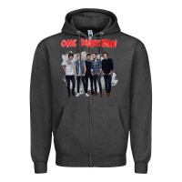 Charcoal Heather one direction watercolor [tw] Zipper Hoodie - linhVisuals