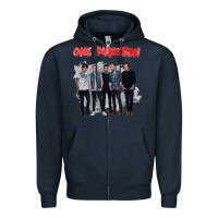Navy one direction watercolor [tw] Zipper Hoodie - linhVisuals