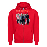 Red one direction watercolor [tw] Zipper Hoodie - linhVisuals