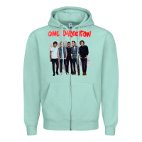 Seafoam one direction watercolor [tw] Zipper Hoodie - linhVisuals