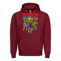 Burgundy king gizzard and the lizard wizard Zipper Hoodie - linhVisuals