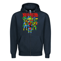 Navy king gizzard and the lizard wizard Zipper Hoodie - linhVisuals