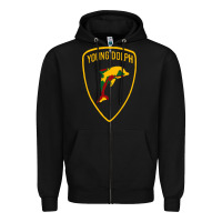 Black young dolph Zipper Hoodie - linhVisuals