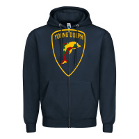 Navy young dolph Zipper Hoodie - linhVisuals