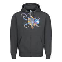 Smoke octopus t  shirtoctopus t  shirt Zipper Hoodie - linhVisuals